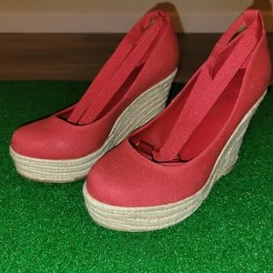 Aldo Lahela Red Platform Espadrilles